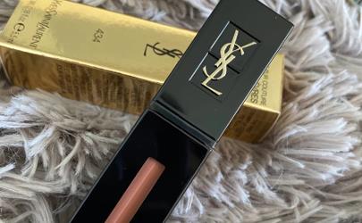 YSL2020奶茶限定黑管唇釉434口红试色，这支蜜桃乌龙茶奶昔怎么样